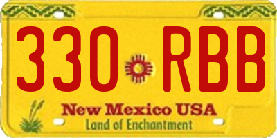 NM license plate 330RBB