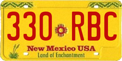 NM license plate 330RBC