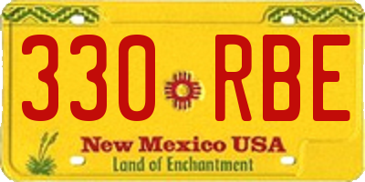 NM license plate 330RBE