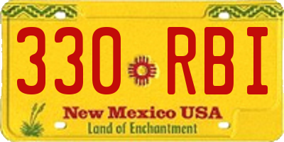 NM license plate 330RBI