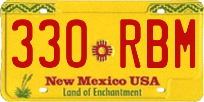 NM license plate 330RBM