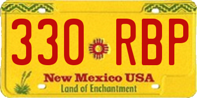 NM license plate 330RBP