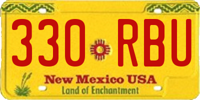 NM license plate 330RBU