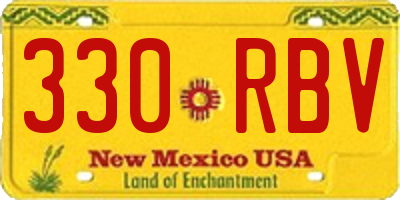 NM license plate 330RBV