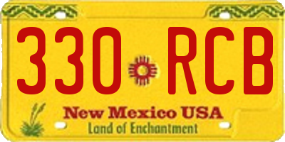 NM license plate 330RCB