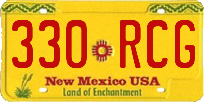 NM license plate 330RCG