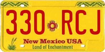 NM license plate 330RCJ