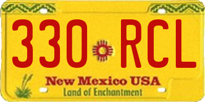 NM license plate 330RCL