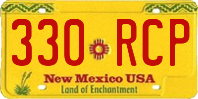 NM license plate 330RCP