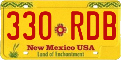 NM license plate 330RDB