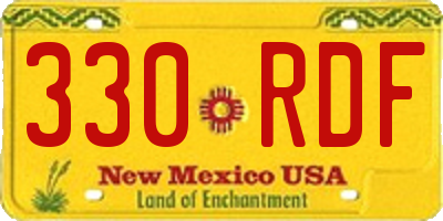 NM license plate 330RDF