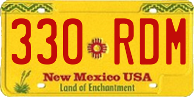 NM license plate 330RDM