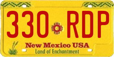 NM license plate 330RDP