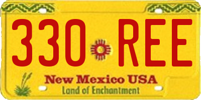 NM license plate 330REE