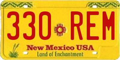 NM license plate 330REM