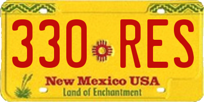 NM license plate 330RES
