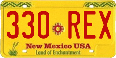 NM license plate 330REX