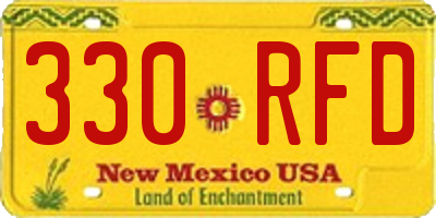 NM license plate 330RFD