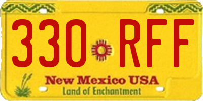 NM license plate 330RFF