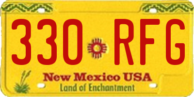 NM license plate 330RFG