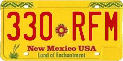 NM license plate 330RFM