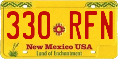 NM license plate 330RFN
