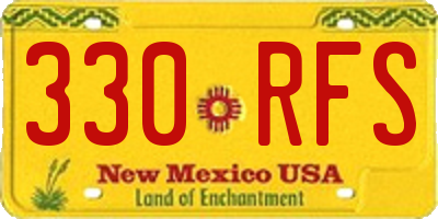 NM license plate 330RFS