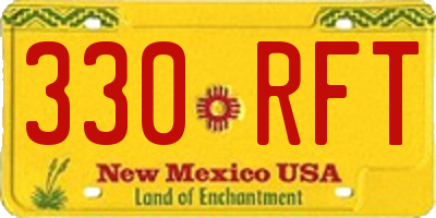 NM license plate 330RFT