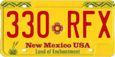 NM license plate 330RFX
