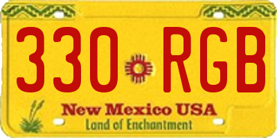 NM license plate 330RGB