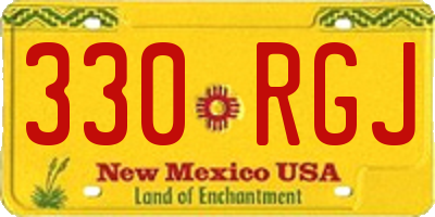NM license plate 330RGJ