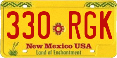 NM license plate 330RGK