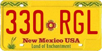 NM license plate 330RGL