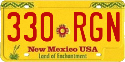 NM license plate 330RGN
