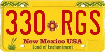 NM license plate 330RGS
