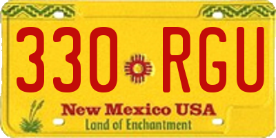 NM license plate 330RGU