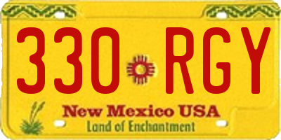 NM license plate 330RGY
