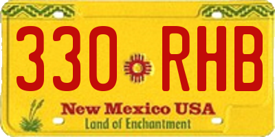 NM license plate 330RHB