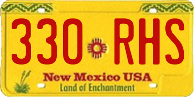 NM license plate 330RHS