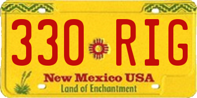 NM license plate 330RIG