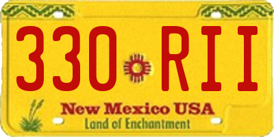 NM license plate 330RII