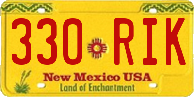 NM license plate 330RIK