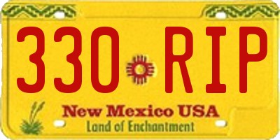 NM license plate 330RIP