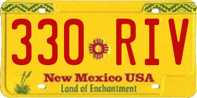 NM license plate 330RIV