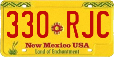 NM license plate 330RJC