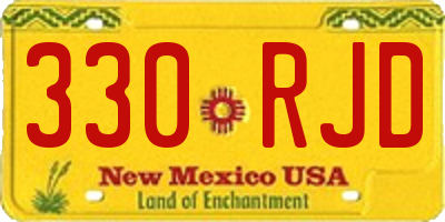 NM license plate 330RJD