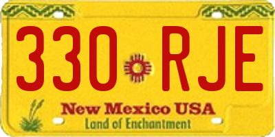 NM license plate 330RJE