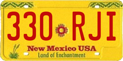 NM license plate 330RJI