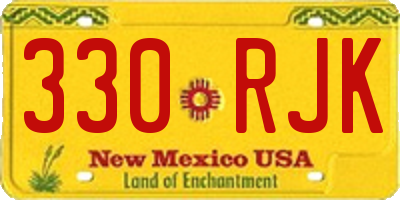 NM license plate 330RJK