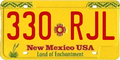 NM license plate 330RJL